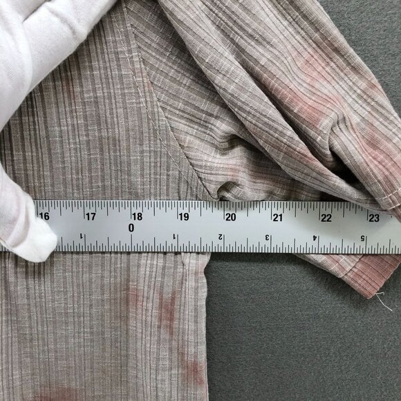 POL Tie Dye Ribbed Henley Tee Top Womens Large L Ivory Taupe SMT1686 - Picture 11 of 12